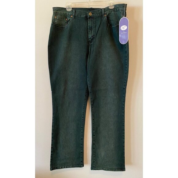 NWT DG 2 Diane Gilman Denim Blue Jean Straight Leg Size 16 - Picture 1 of 10